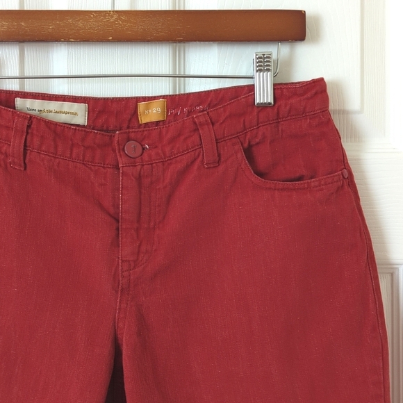 Pilcro Anthropologie Hyphen Classic Mid Rise Cut Off Denim Bermuda Shorts Red 29 - Picture 2 of 10